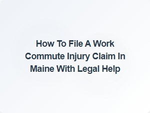 How to File a Work Commute Injury Claim in Maine with Legal Help